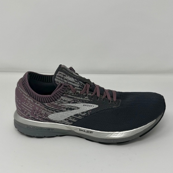 Brooks Ricochet Running Shoes | Women’s Size 9.5 Granite/Plum - Picture 1 of 7